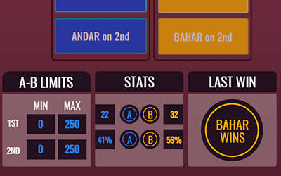 Place a second Andar/Bahar bet