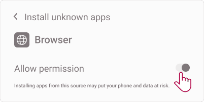 Allow installation 