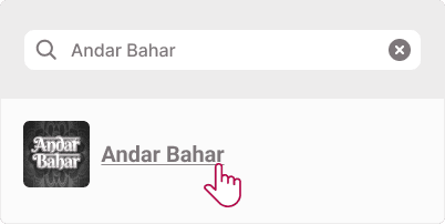 Andar Bahar गेम खोजें